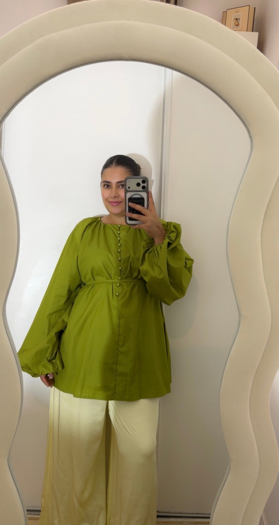 Blouse 100% coton olive