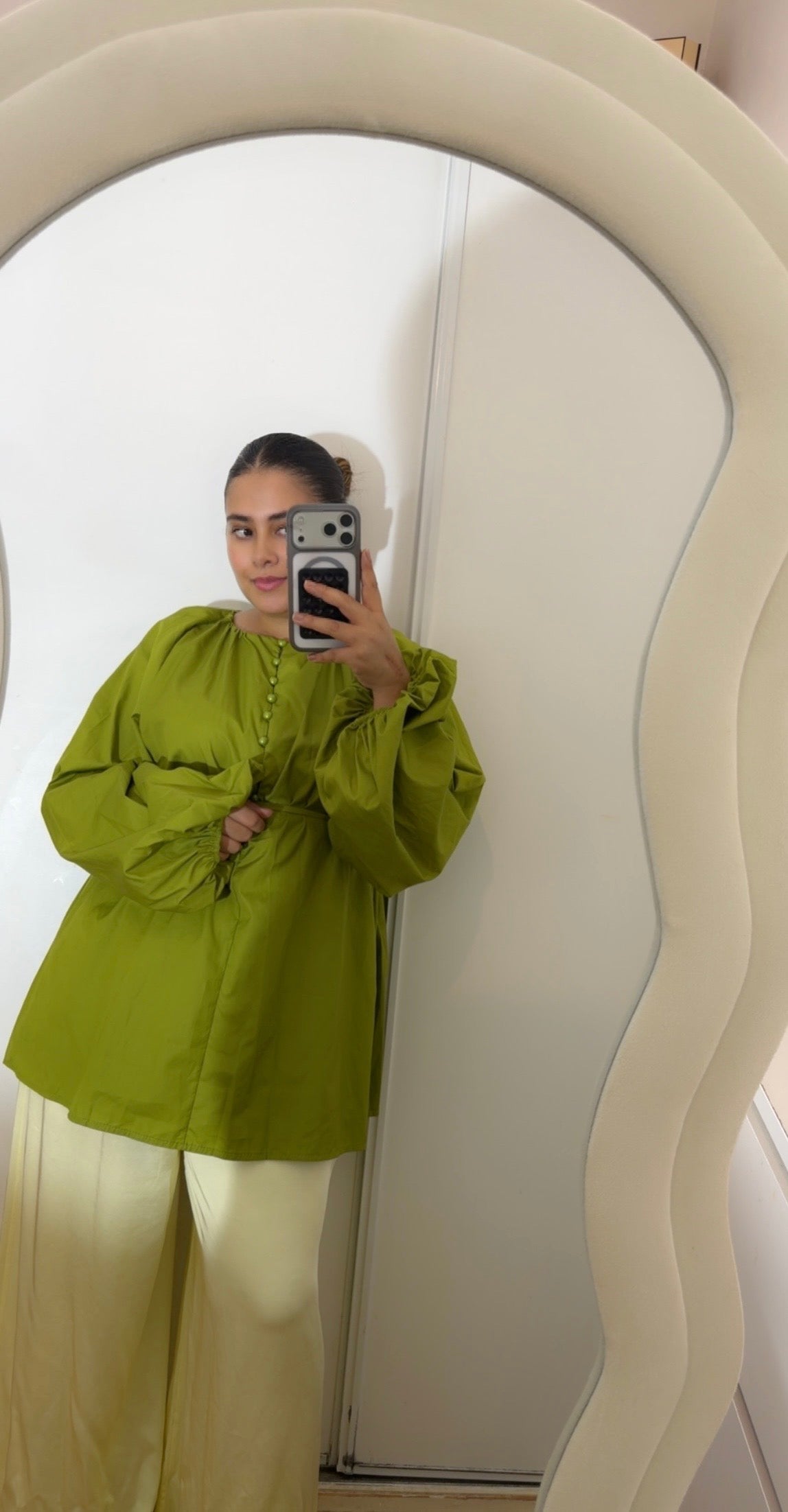 Blouse 100% coton olive