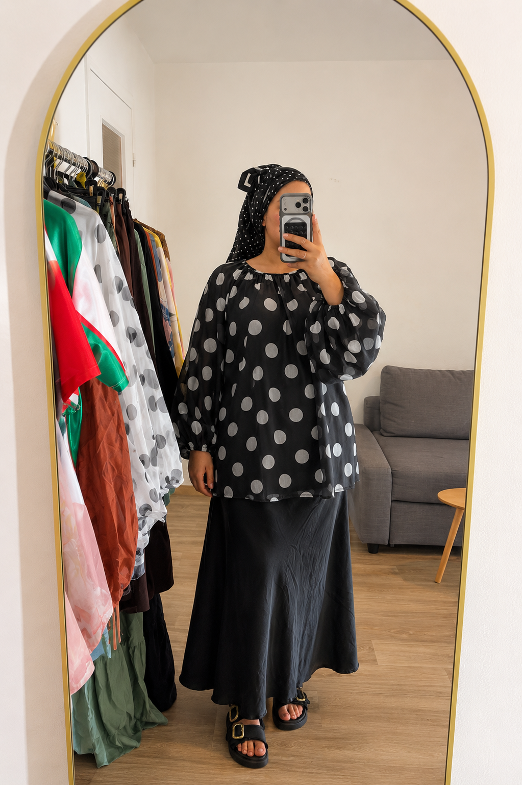BLOUSE À POIS